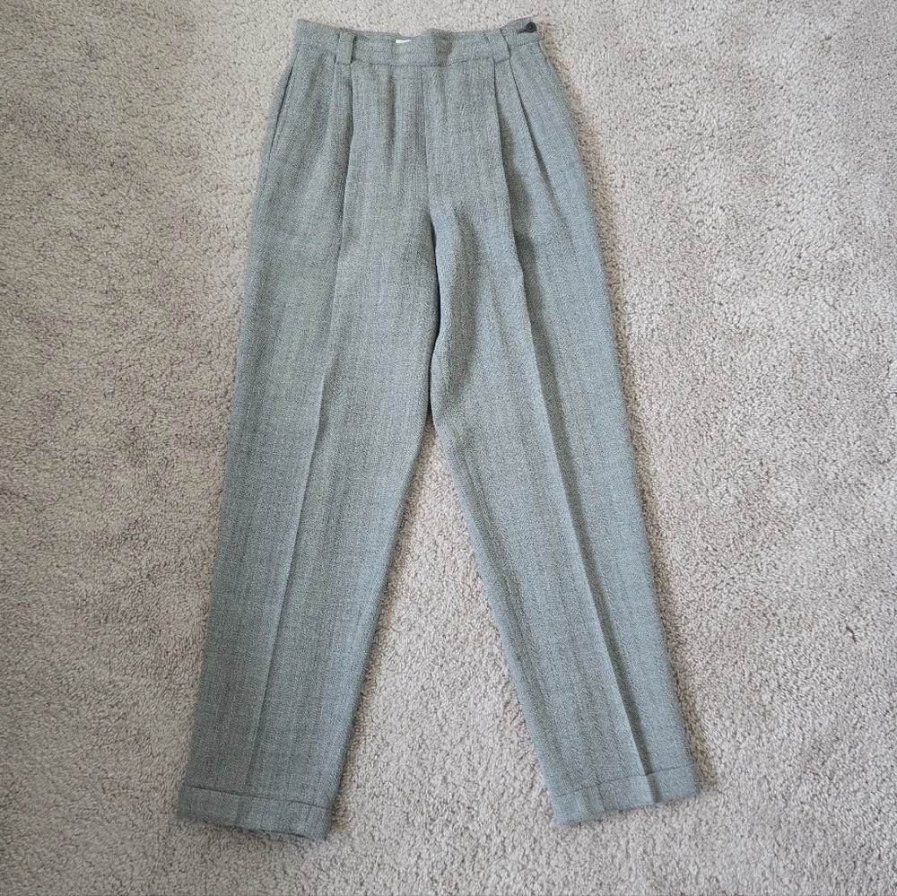 Vintage Joan and David High-waisted Womens Wool Pants Size 10 Lined Preppy 80s - Picture 6 of 15
